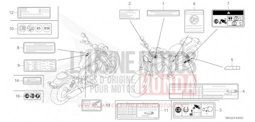 CAUTION LABEL CMX500AP de 2023
